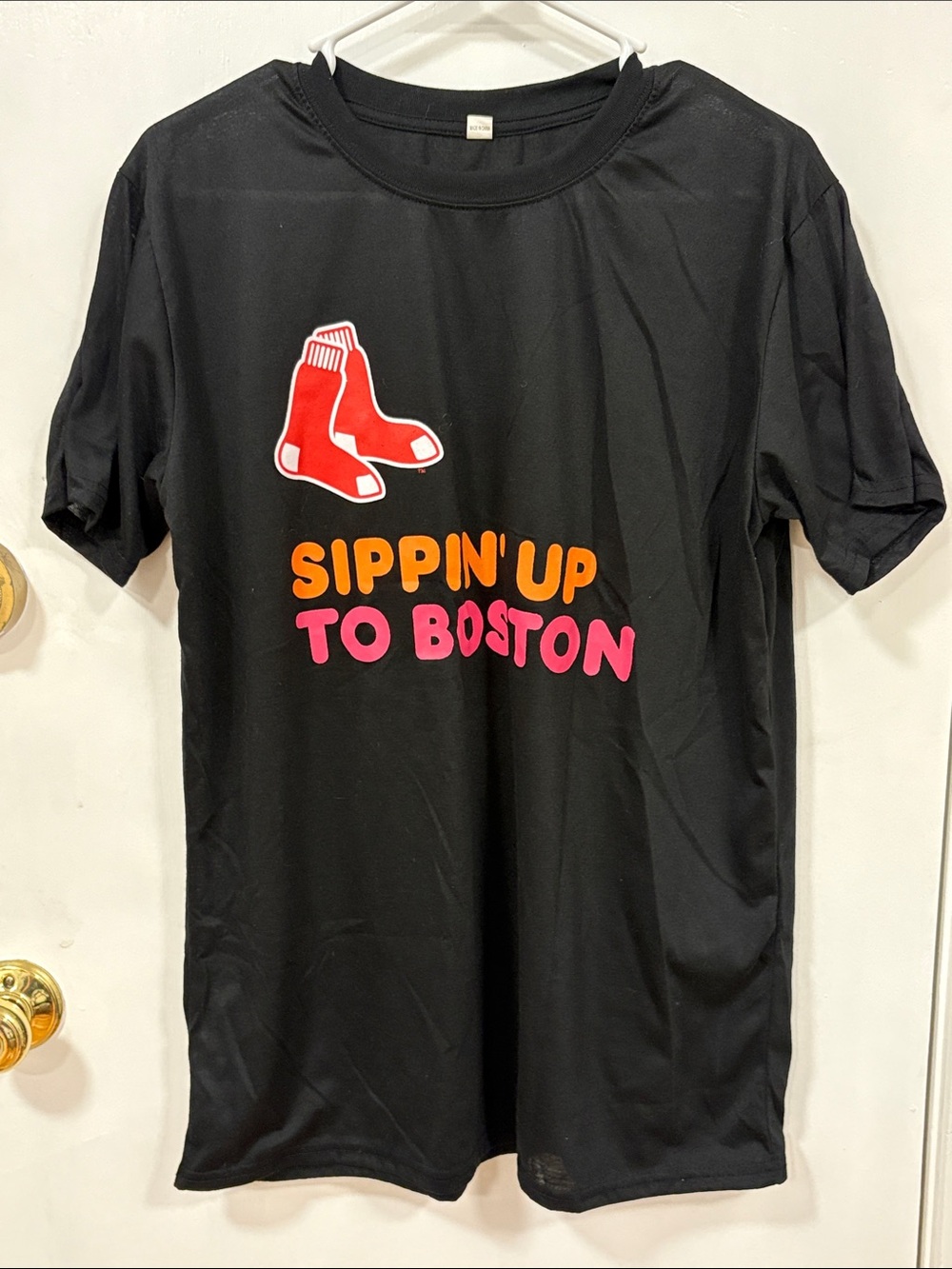 Sippin' Up to Boston Graphic Active Tee - Black
